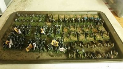 Austrians finally finished
Last of the Austrians lots of guns and limbers plus a few Prussian Limbers
